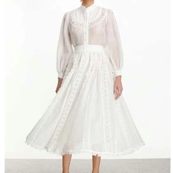 Zimmermann Super Eight Butterfly Button Front Shirt 0